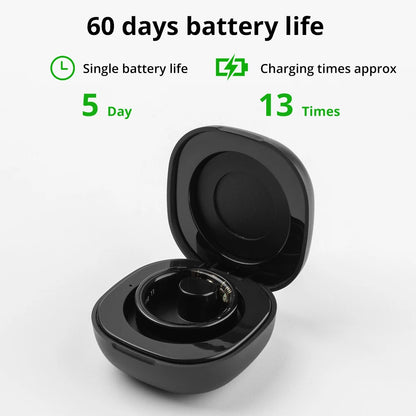2024  R09 Smart Ring Men Women with Charging Case, Body Temperature Health and Sleep Monitor for Xiaomi Samsung Phone