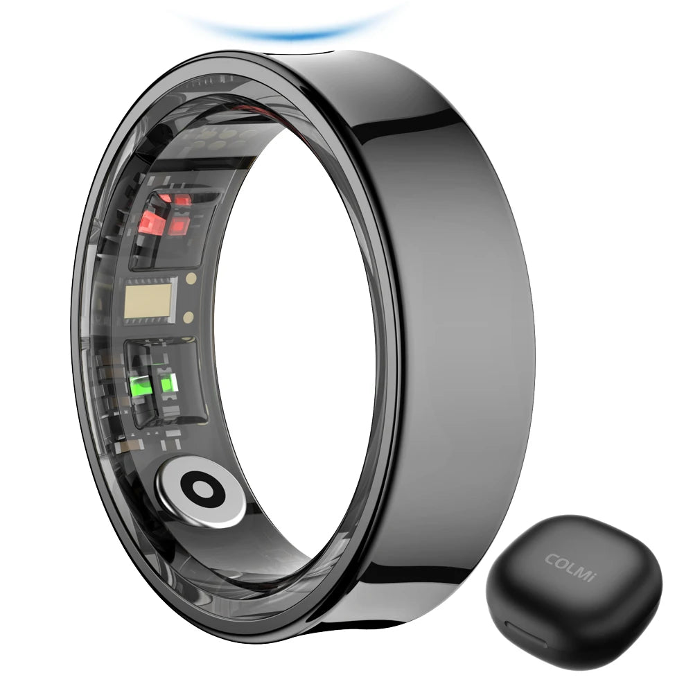 2024  R09 Smart Ring Men Women with Charging Case, Body Temperature Health and Sleep Monitor for Xiaomi Samsung Phone